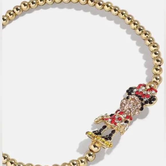 BaubleBar Gold Disney Pisa Bracelet Minnie Pave NWT - Picture 2 of 7